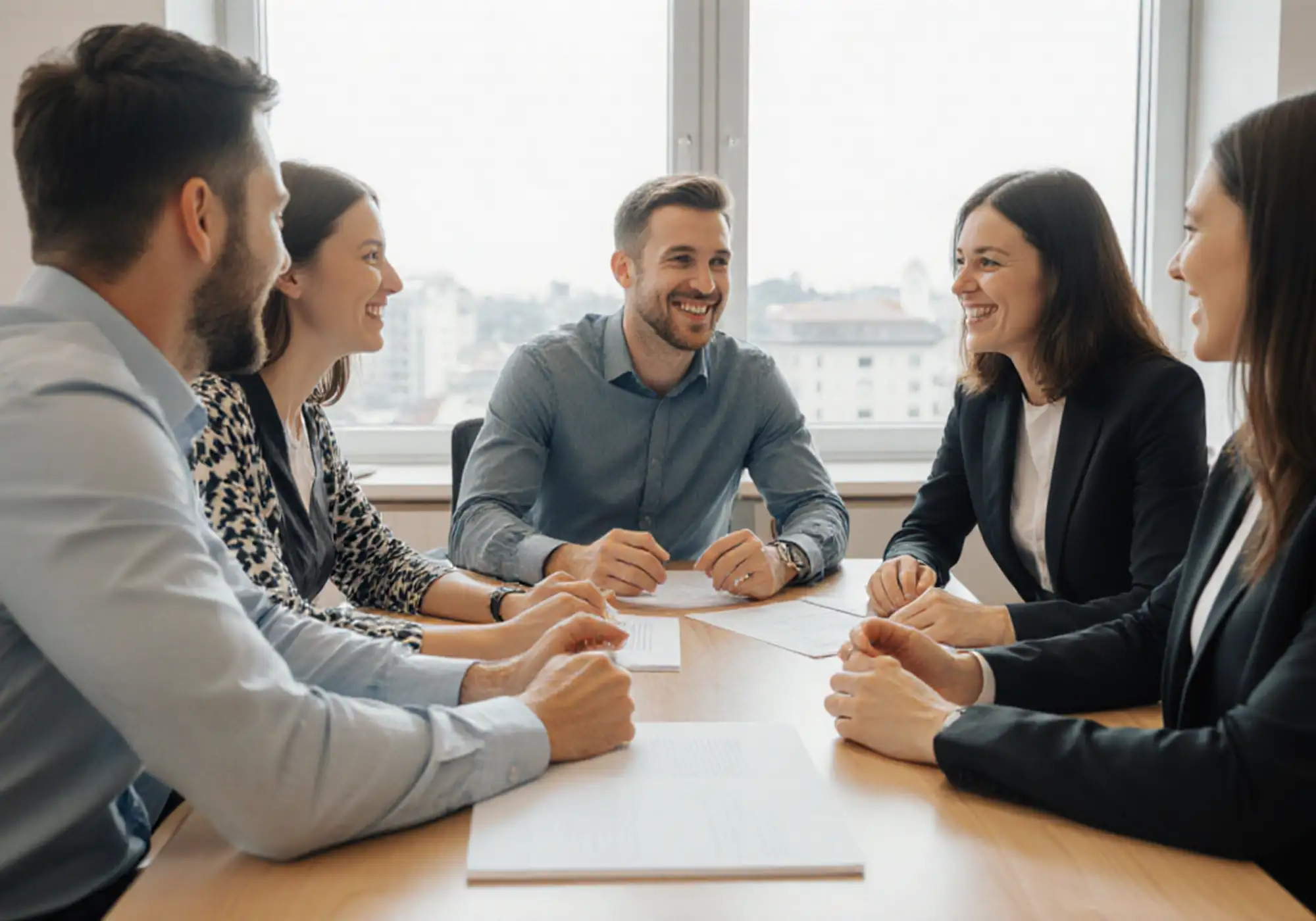 Positives und konzentriertes Beratungsgespräch